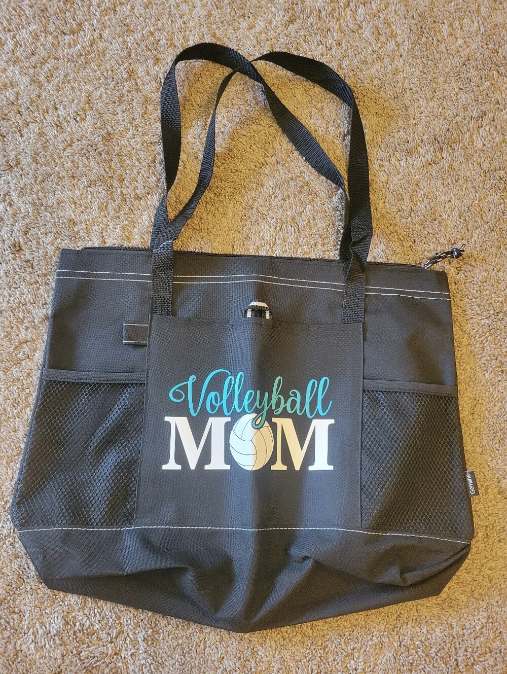 Volleyball Mom Black Tote